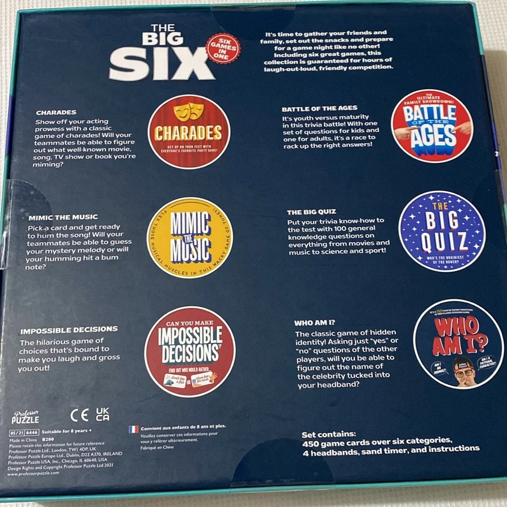 The Big SIX Bundle of Six Great Family Board Games 6 Games in One New Sealed Box - Picture 3 of 6